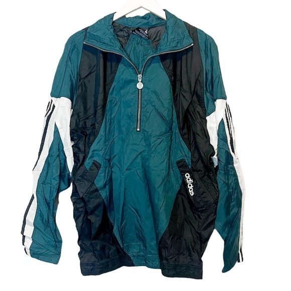 Vintage Adidas Track Jacket Full Zip Windbreaker XL - Picture 1 of 6